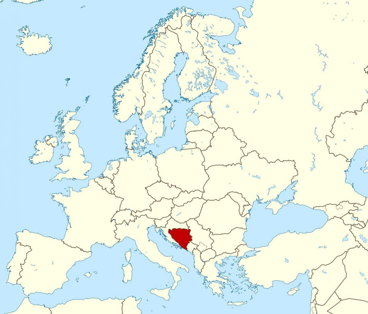 Χάρτης της Βοσνίας θέση στον κόσμο
