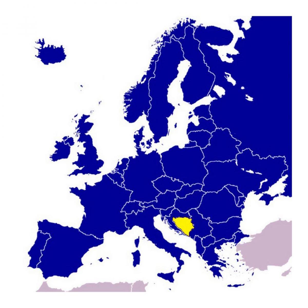 Χάρτης της Βοσνίας και Ερζεγοβίνης ευρώπη