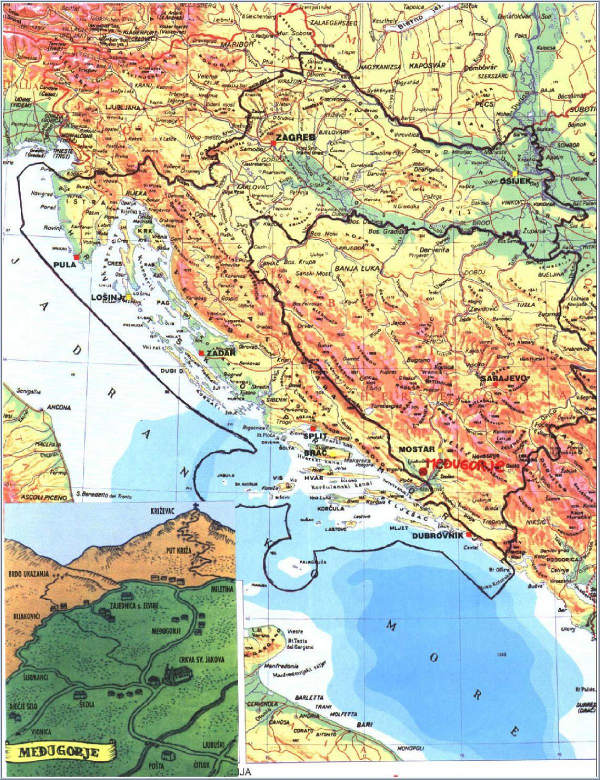 χάρτης της μετζουγκόριε, Βοσνία και Ερζεγοβίνη