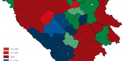 Βοσνία θρησκεία χάρτης