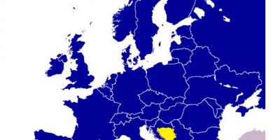 Χάρτης της Βοσνίας και Ερζεγοβίνης ευρώπη