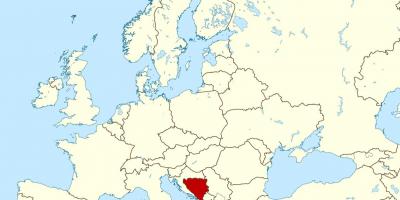 Βοσνία και Ερζεγοβίνη, σε παγκόσμιο χάρτη
