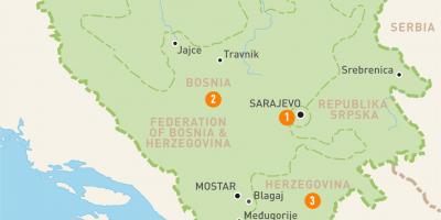 Χάρτης του σεράγεβο της Βοσνίας