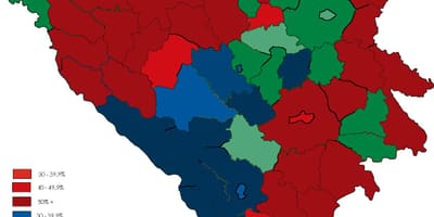 Βοσνία θρησκεία χάρτης