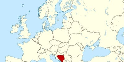 Χάρτης της Βοσνίας θέση στον κόσμο
