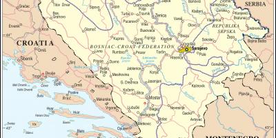 Χάρτης της Βοσνίας τουριστικά